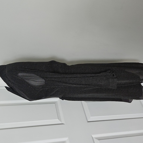 Ann Taylor Women's Black Polka Dots Long Sleeve Midi Dress Size 6. - Picture 4 of 9